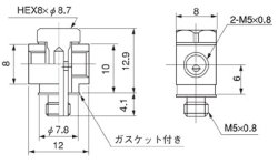 画像2: 竹のこ継手　バーブタイプ　ユニバーサルティーブロック